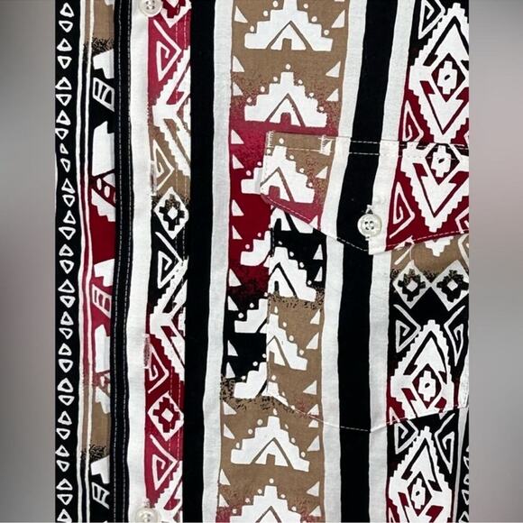 Vintage Wrangler Aztec Navajo Western Shirt Button-Up 15½ 34 Retro - Picture 6 of 13